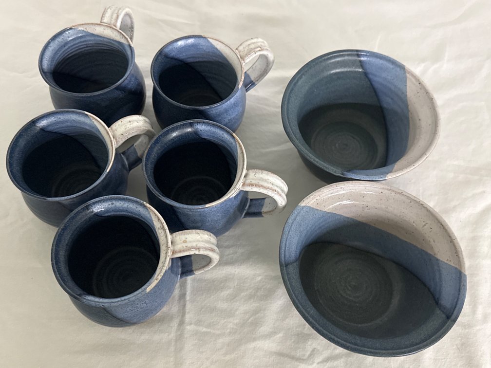 Handcrafted Ceramic Mugs & Bowls (7)