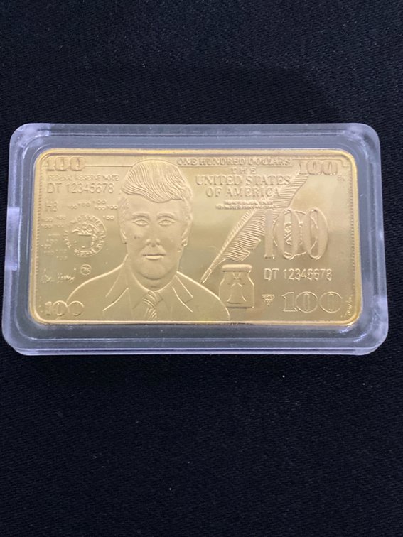 24 K Gold Plated Donald Trump Novelty Bar
