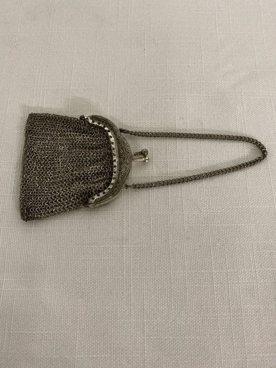 Antique (Victorian) German Silver Chainmail Coin Purse