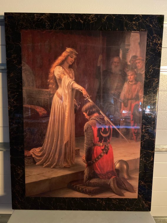 Lithograph (Reproduction) 1901 “The Accolade” By Edmund Blair Leighton