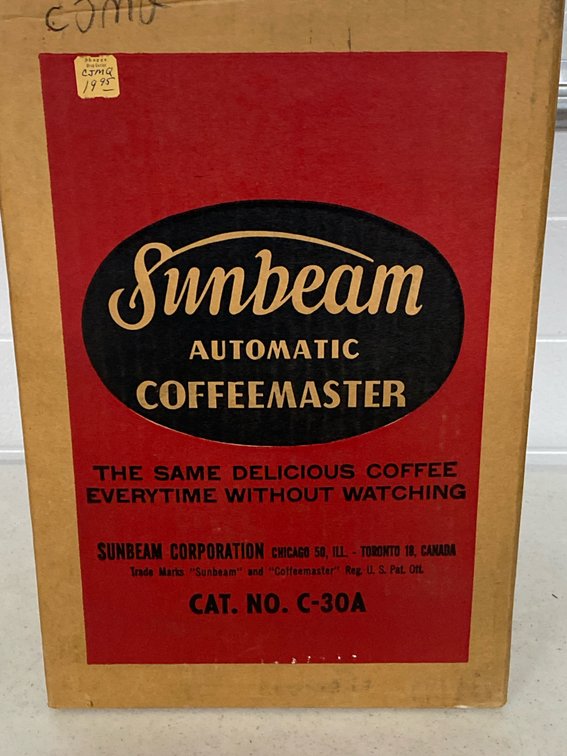 1950’s-1960’s (New in Box) Sunbeam Automatic Coffeemaster