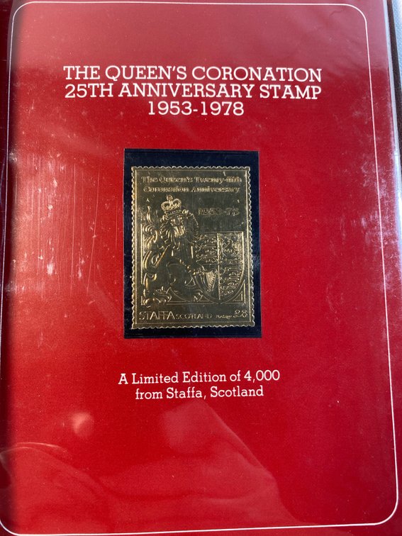 (16) 23 karat Gold Limited Edition Commemorative Stamps