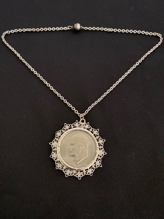 1776-1976 Eisenhower Dollar Pendant/Neclace