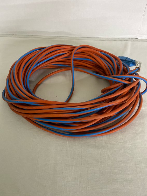 100-Foot (Heavy Duty) Orange/Blue Electrical Cord