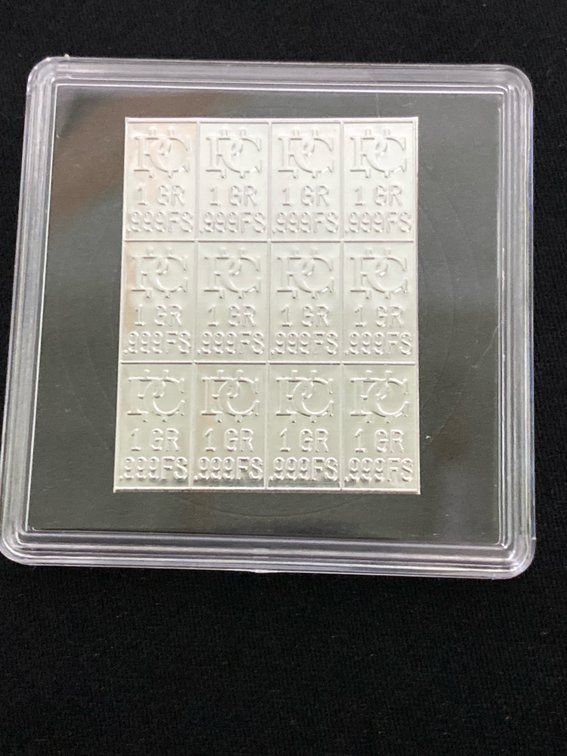 12 x 1-Grain Bars Fractional Silver .999