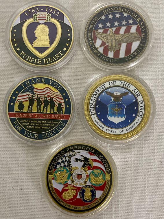 Collection of Military “Challenge” Coins (5)