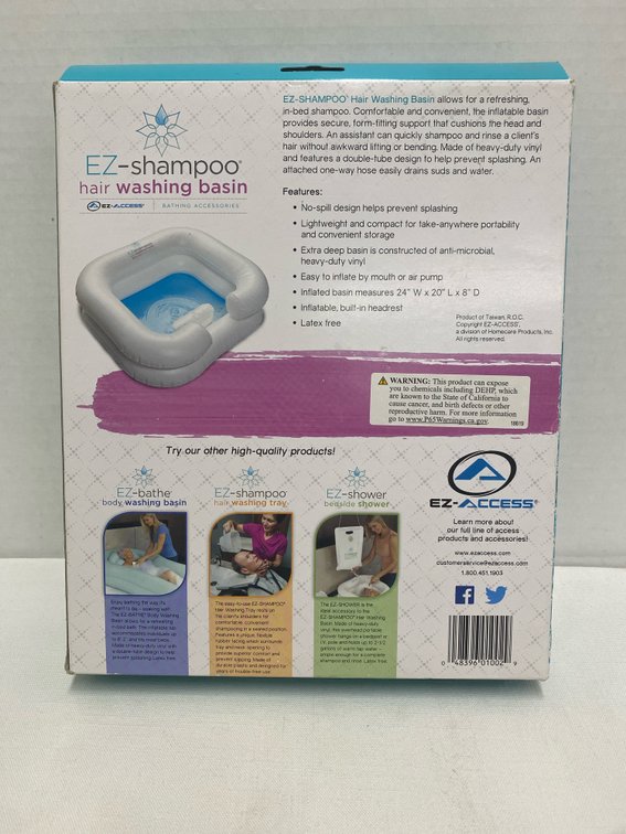 NEW-In-Box!  EZ Shampoo Hair Washing Basin