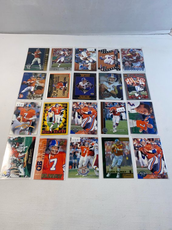 (20) John Elway (Football) Cards (AMAZING CONDITION)