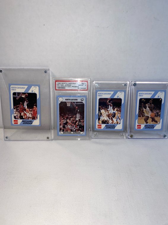 Michael Jordan (Basketball) “North Carolina” College Trading Cards (4)