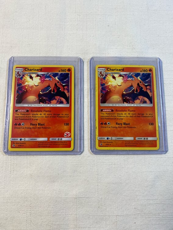 (2) Charizard Stage 2 HP 160 “2018” Pokemon Cards (EXCELLENT CONDITION)!!