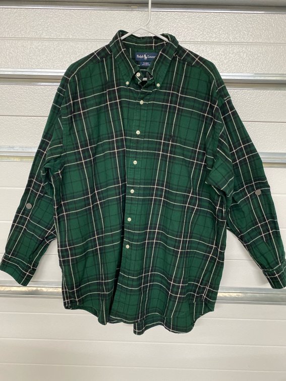 NEW… Ralph Lauren (XXL) 100% Cotton Flannel Button Long-Sleeve