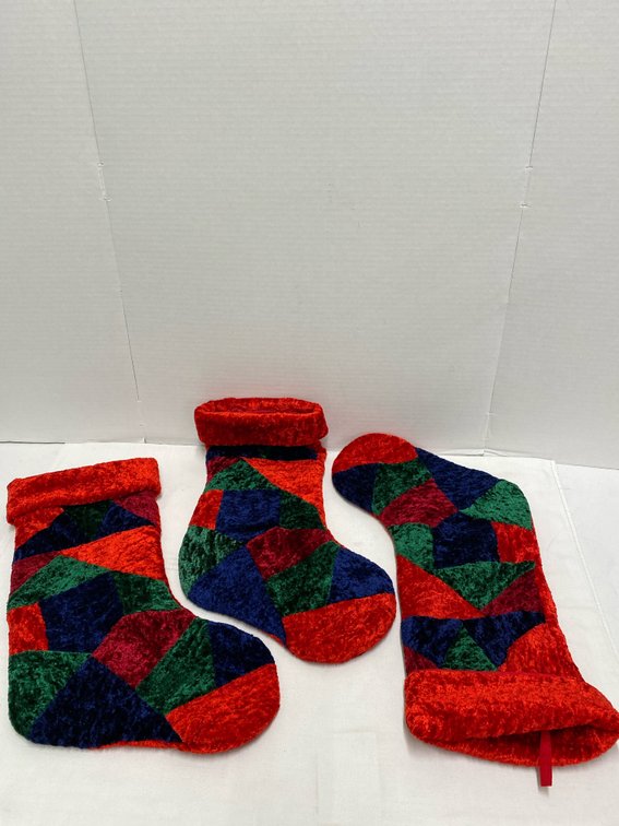 (3) NEW & Large Christmas Stockings