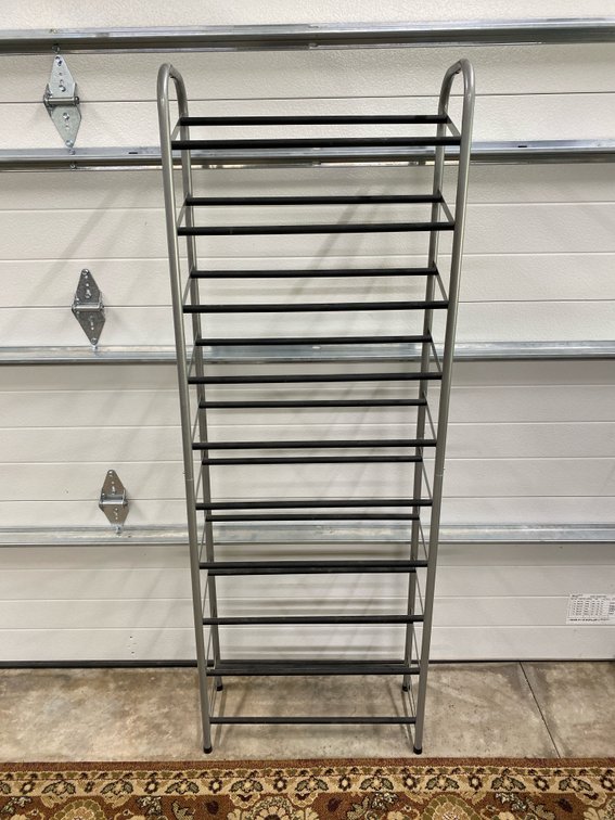 Metal Shoe Rack (5-Foot Tall x 22-inches Wide & 9-Inches Deep)