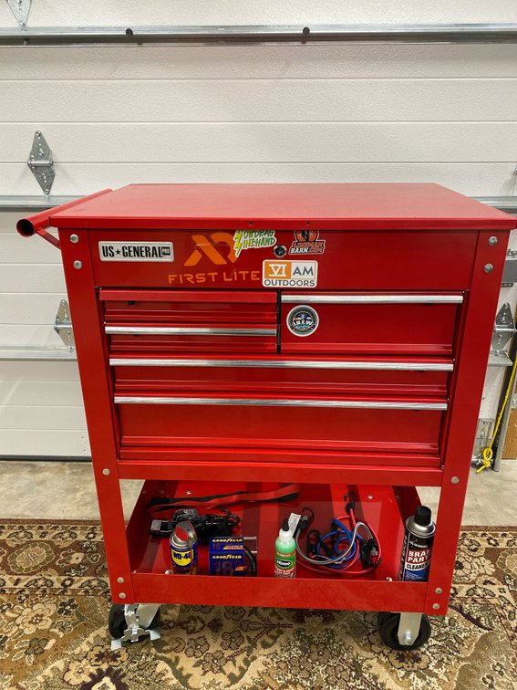 Like NEW… “Heavy Duty” U.S. General 5-Drawer Mechanics Rolling Cart with Locking Wheels