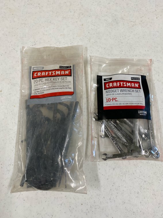 Craftsman (20-PC Hex Key Set & Midget Wrench Set 10-PC)
