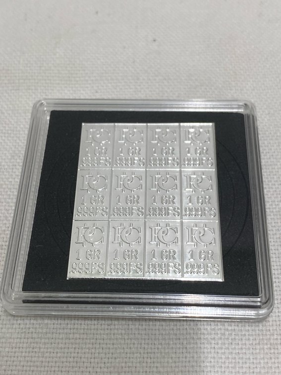 (12) 1-Grains Bars of .999 Silver “Fractional Silver Bar”