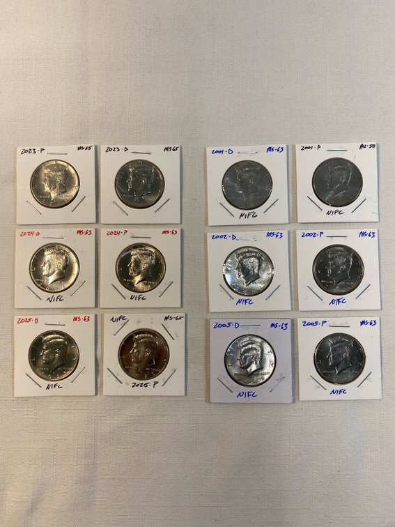 (12) Kennedy Half-Dollars “High Grade” Not Issues for Circulation