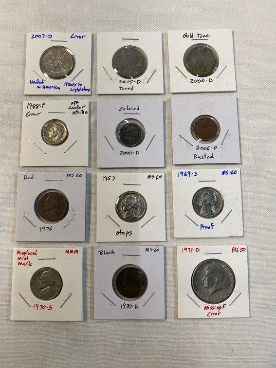 ERROR Coins Marked & Labeled