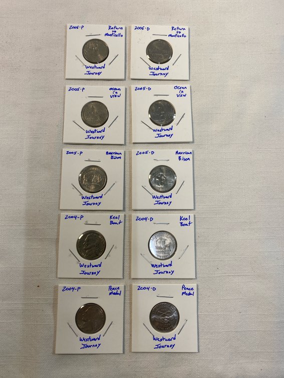 Westward Journey (Nickels x 10) Mint Marks P & D Set