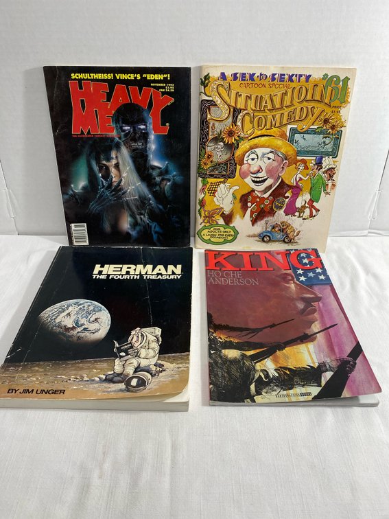 (4) Adult HUMOR “Cartoon illustrated Specials” 1974-1993
