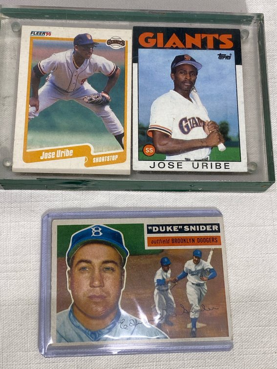 (3) Vintage Baseball Cards in Fantastic Condition