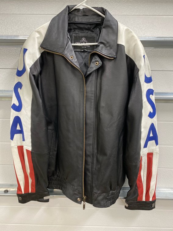 Oscar Piel Perfect Leather USA Full-Zip Jacket (Size XL)