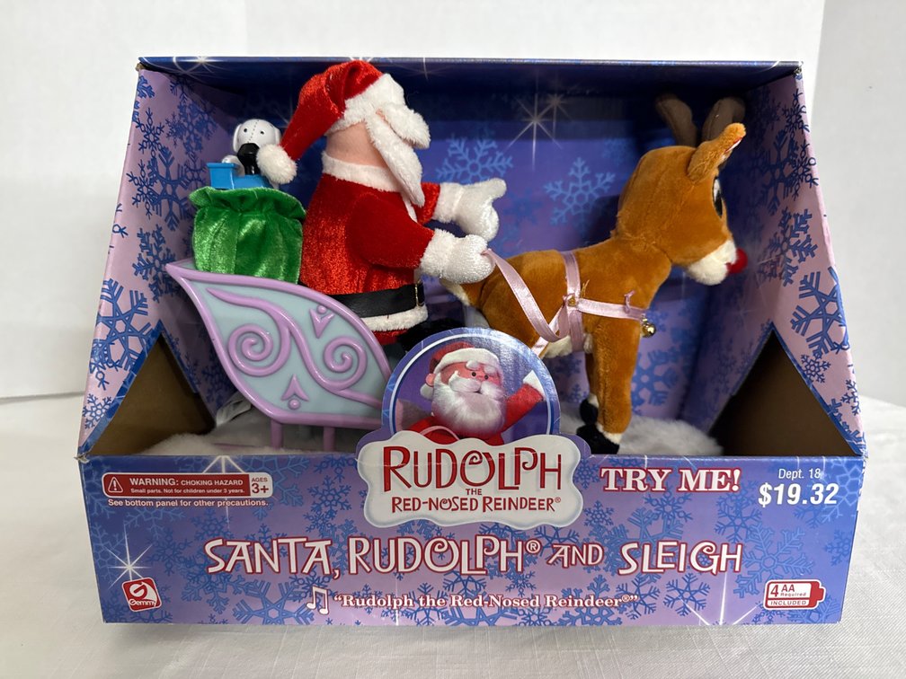 Santa, Rudolph and Sleigh (NIB)