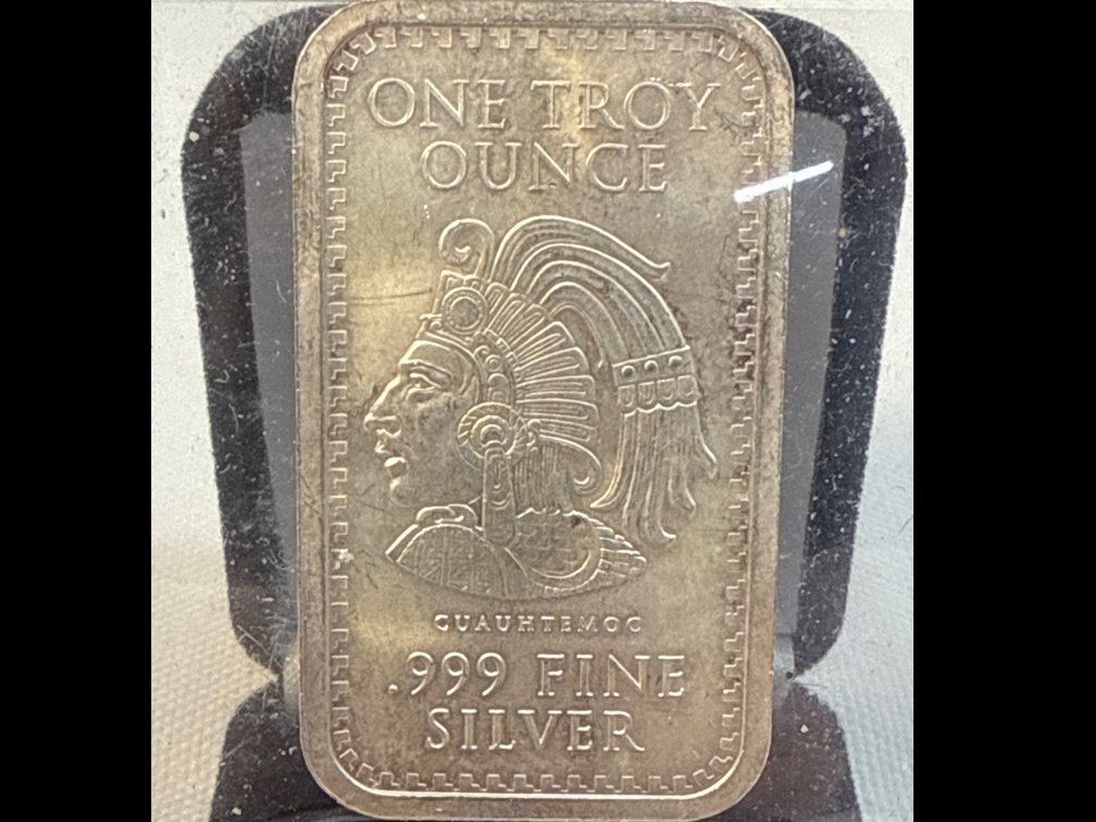 Silver Bar .999 with Cuauhtémoc