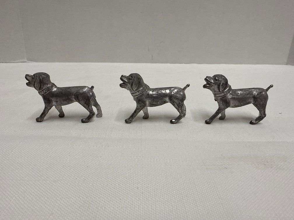 Vintage Lead Dog Figurines (3)