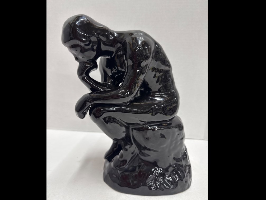 Vintage Glossy Thinker Statute