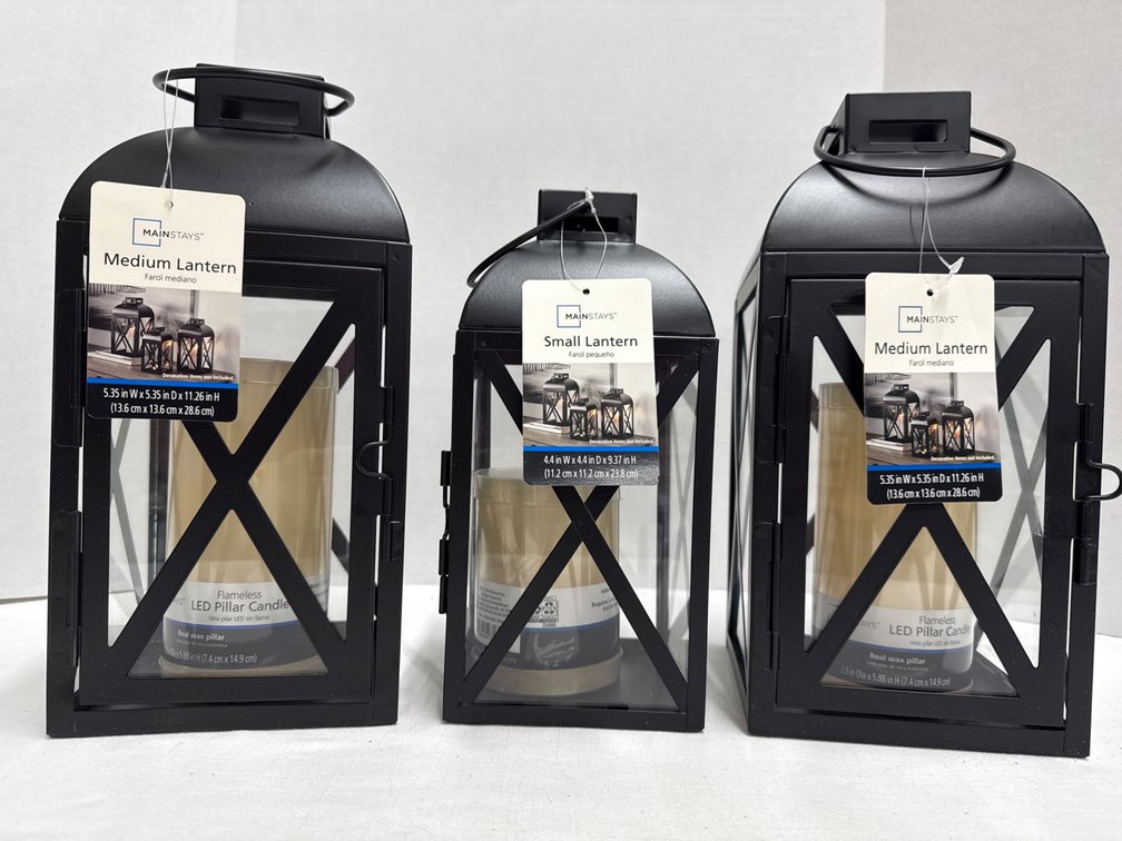 Lanterns with Candles (3) (NEW)
