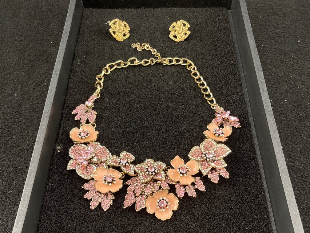 Pink and Gold Toned Fashion Jewelry
