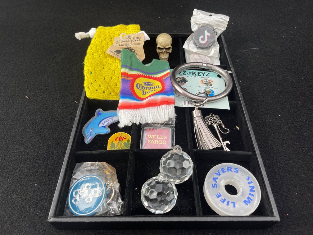 Assortment of Keychains and Trinkets