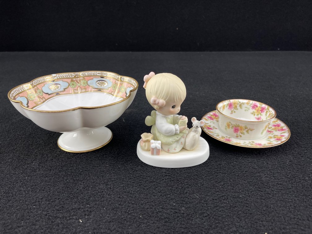 Ceramic Trinket Bowls and Baby Figurine