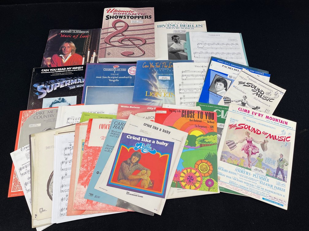 Large Collection of Vintage Sheet Music