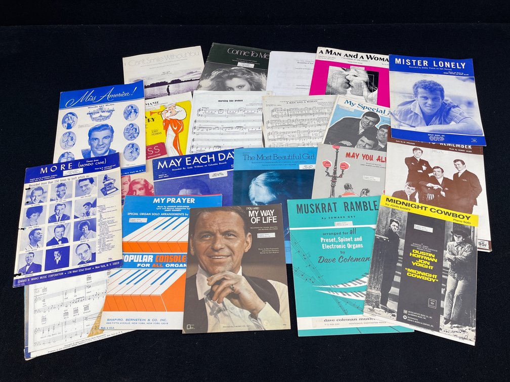 Large Collection of Vintage Sheet Music