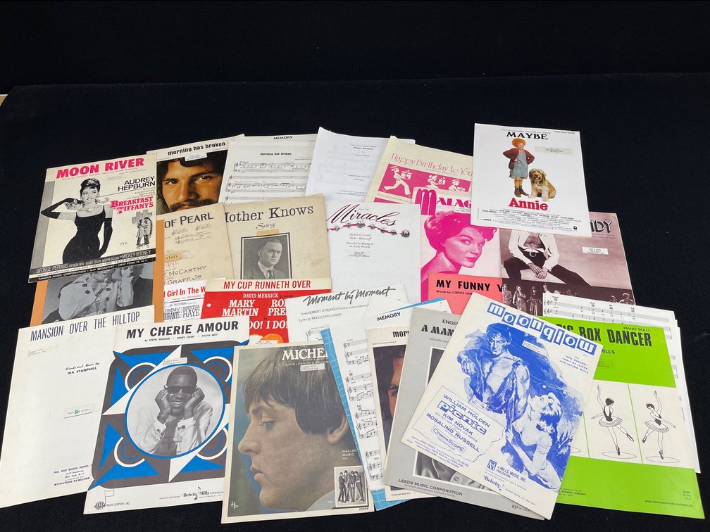 Large Collection of Vintage Sheet Music