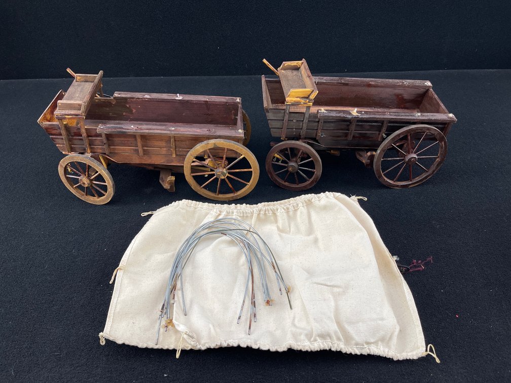 Vintage Wooden Covered Wagons