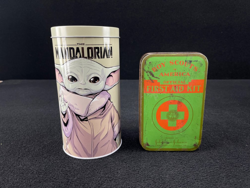 Mandalorian and Boy Scouts Commemorative Tins