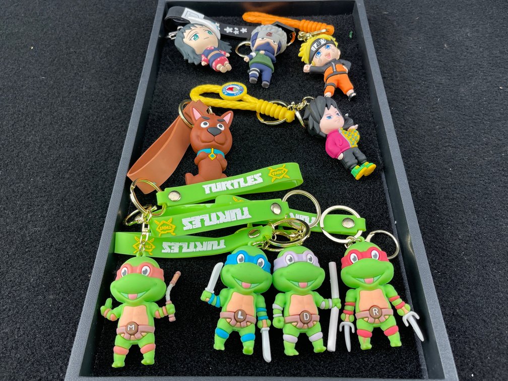 Ninja Turtles and Anime 3D Figure Keychains
