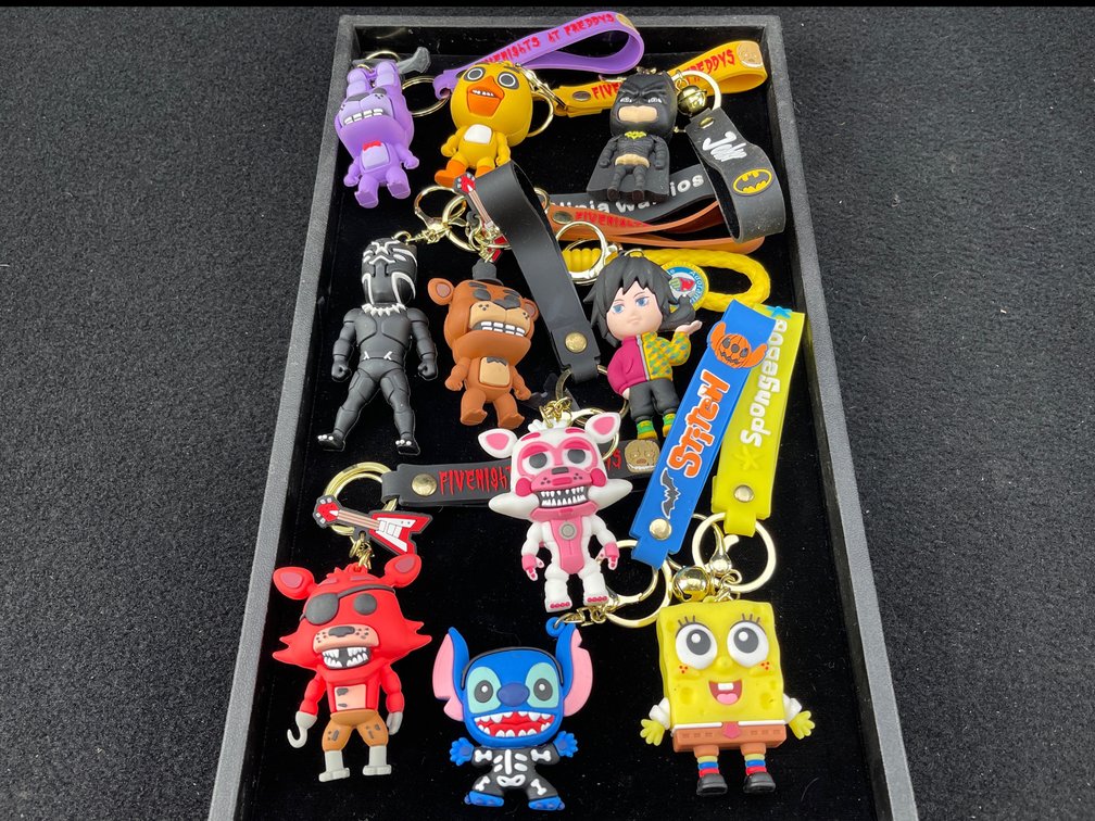 Pop Culture 3D Figure Keychains