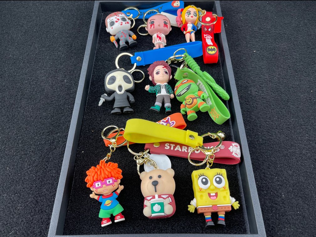 Pop Culture 3D Figure Keychains