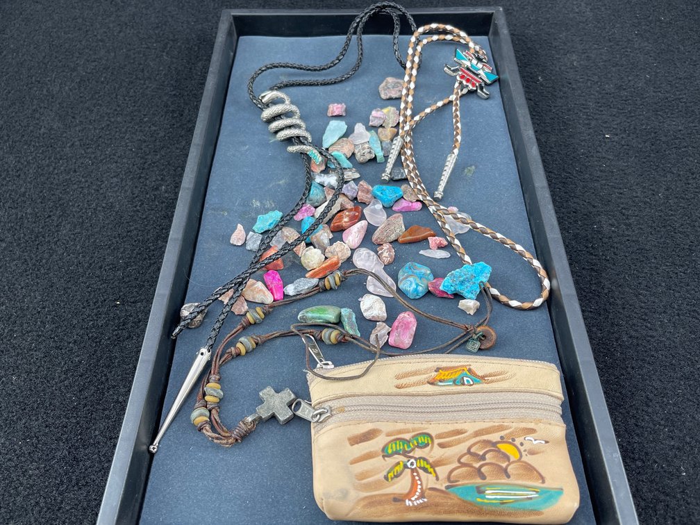 Native American Style Bow Ties and Polished Stones