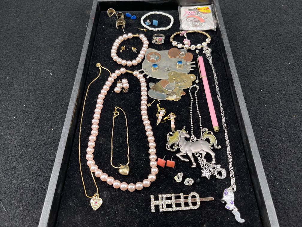 Pink and Gold Toned Jewelry
