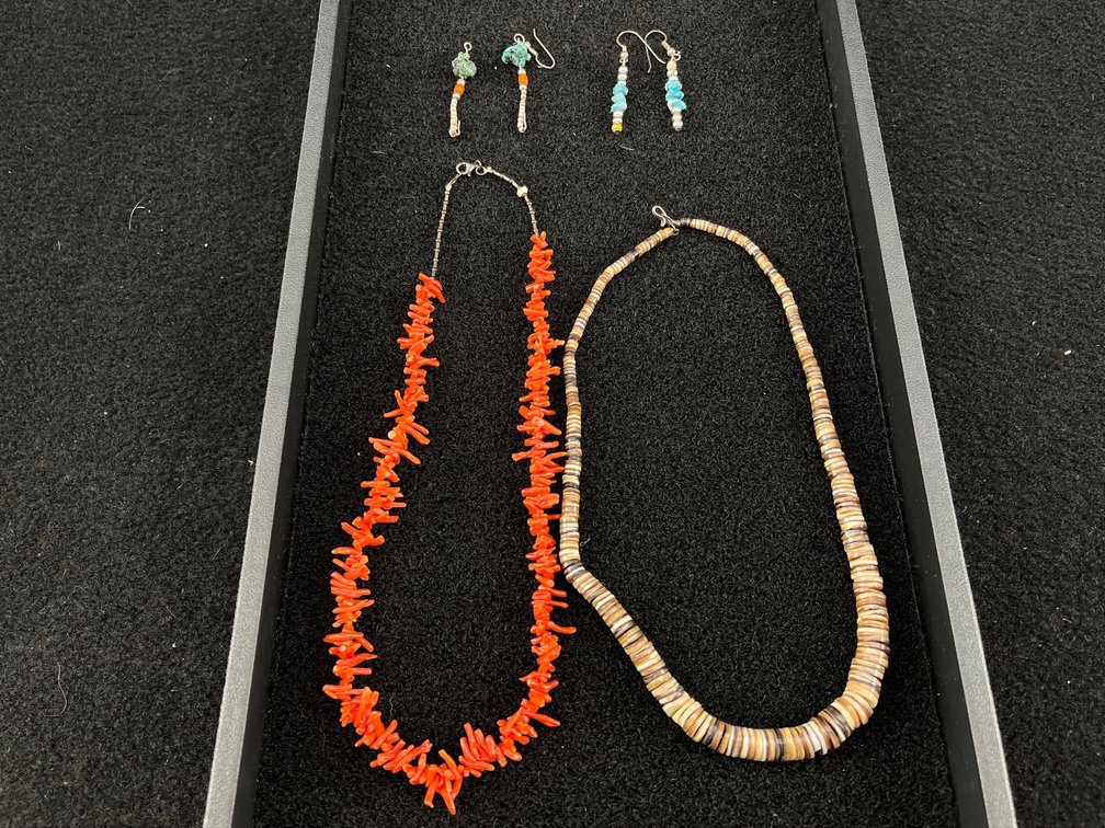 Vintage Beaded Necklaces and Dangle Earrings