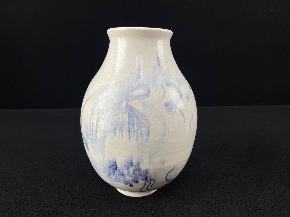 Hand-painted Stoneware Vase