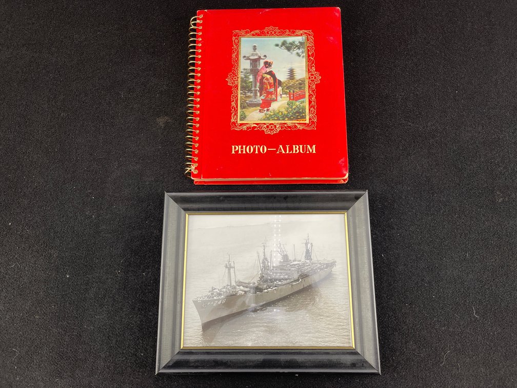 Naval Scrapbook and Framed Photograph