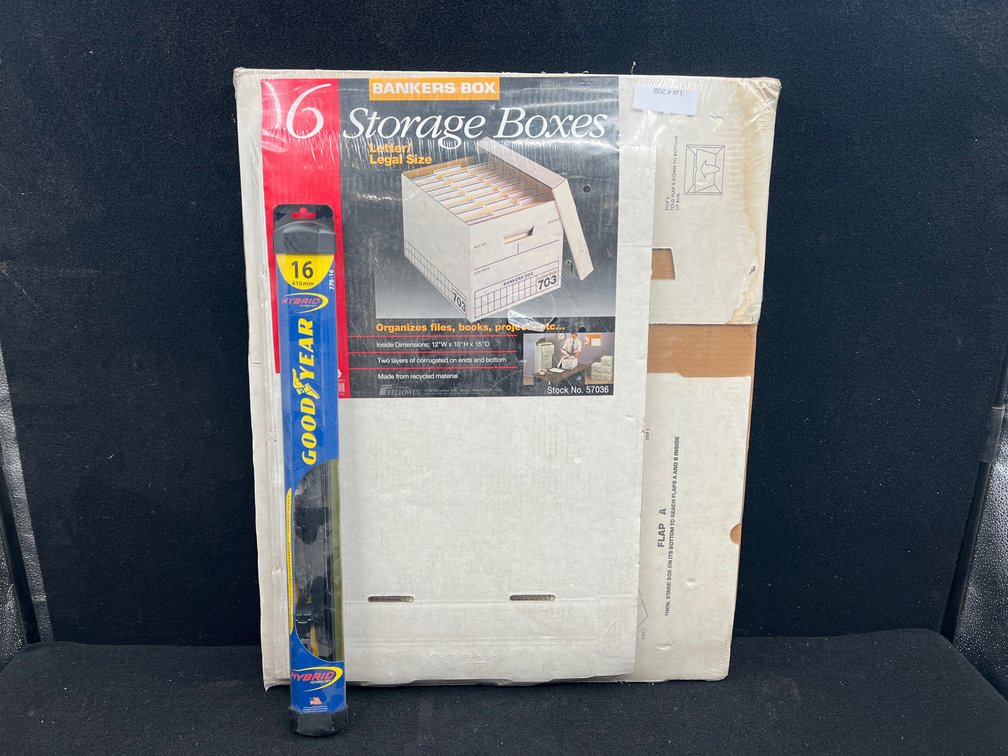 6 Storage Boxes & 16 410MM Windshield Wiper