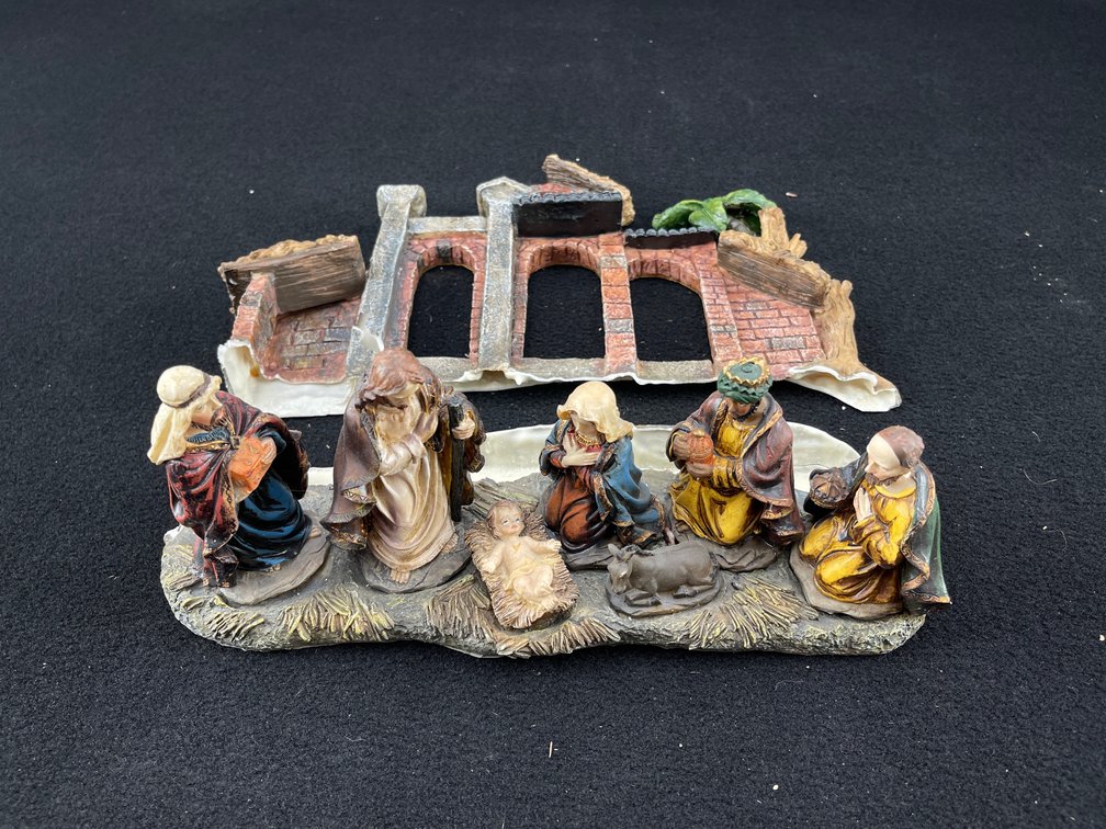 Vintage Porcelain Nativity Scene Set