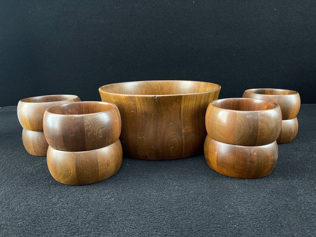 DiDware Heirloom walnut Salad Bowl Set